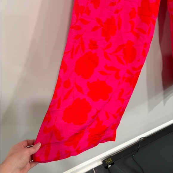 High-Waist Wide-Leg Pant in Bright Pink - Picture 6 of 9